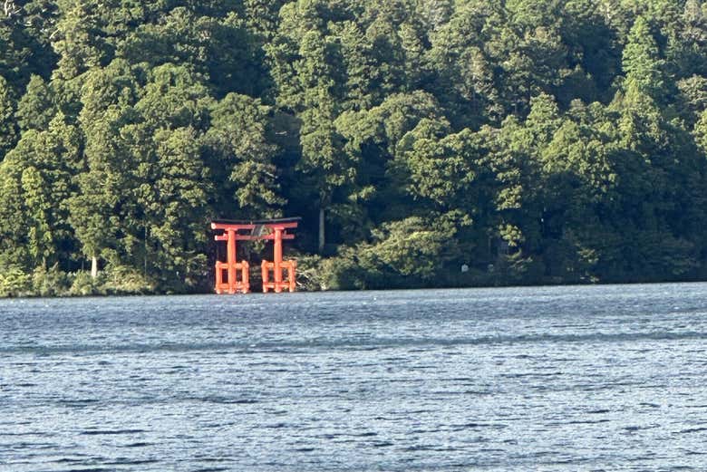 Take a boat across Lake Ashi