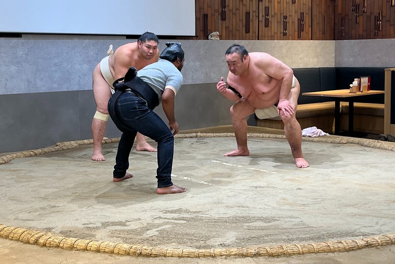 Learning all about sumo wrestling